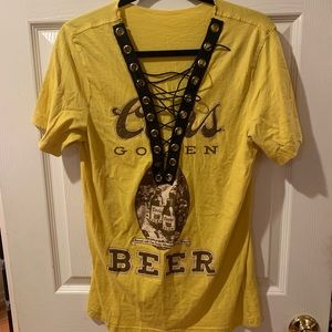Custom Coors Lace Up T Shirt